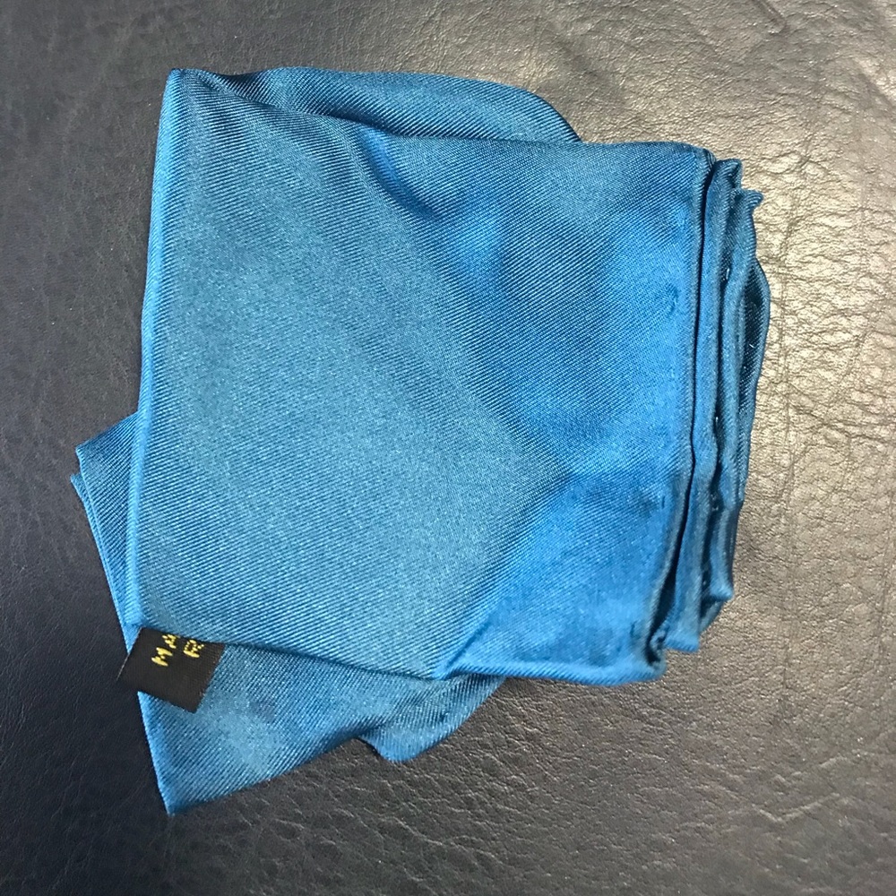 Blue satin handkerchief